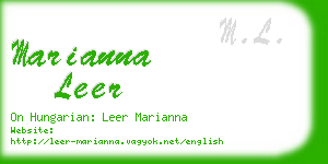 marianna leer business card